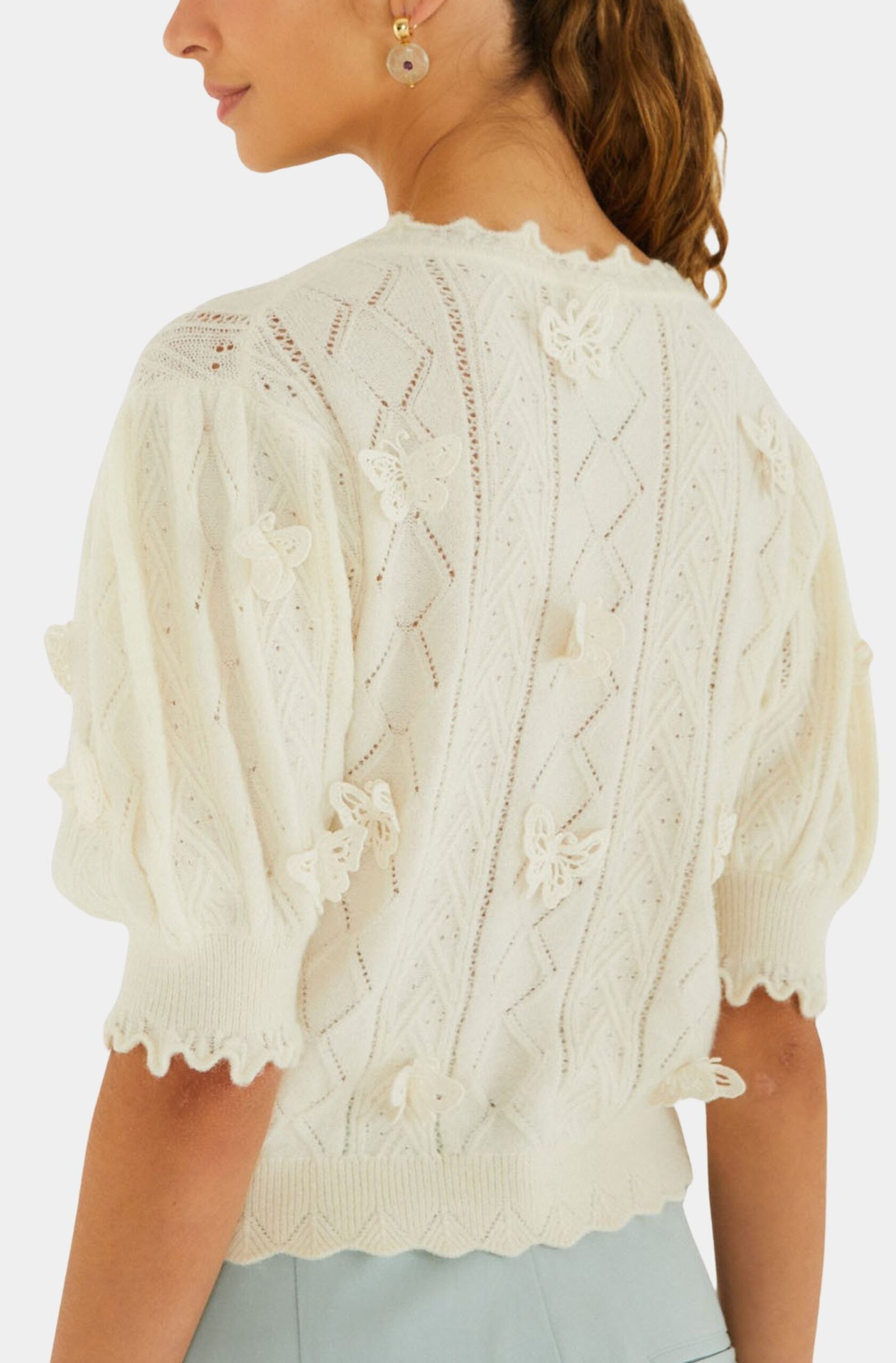 Richilieu 3D Butterflies Artisanal Knit Top product image 3