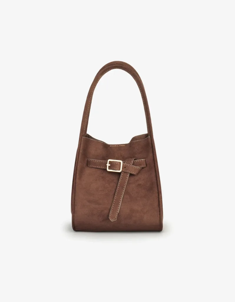 Hollace Mini Tote Faux Suede Buckle Bag product image 1