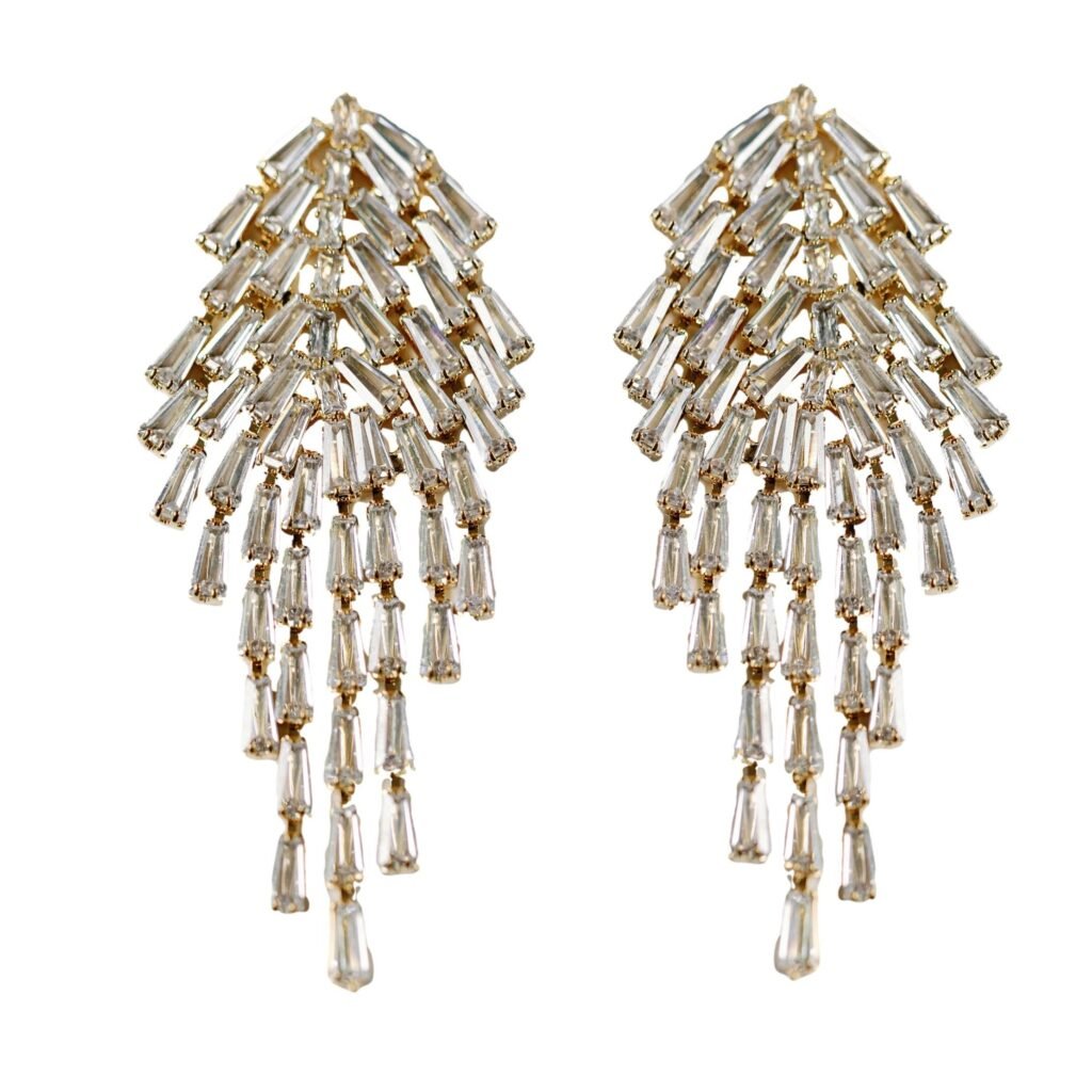 Crystal Waterfall Tassel Earrings product image 1