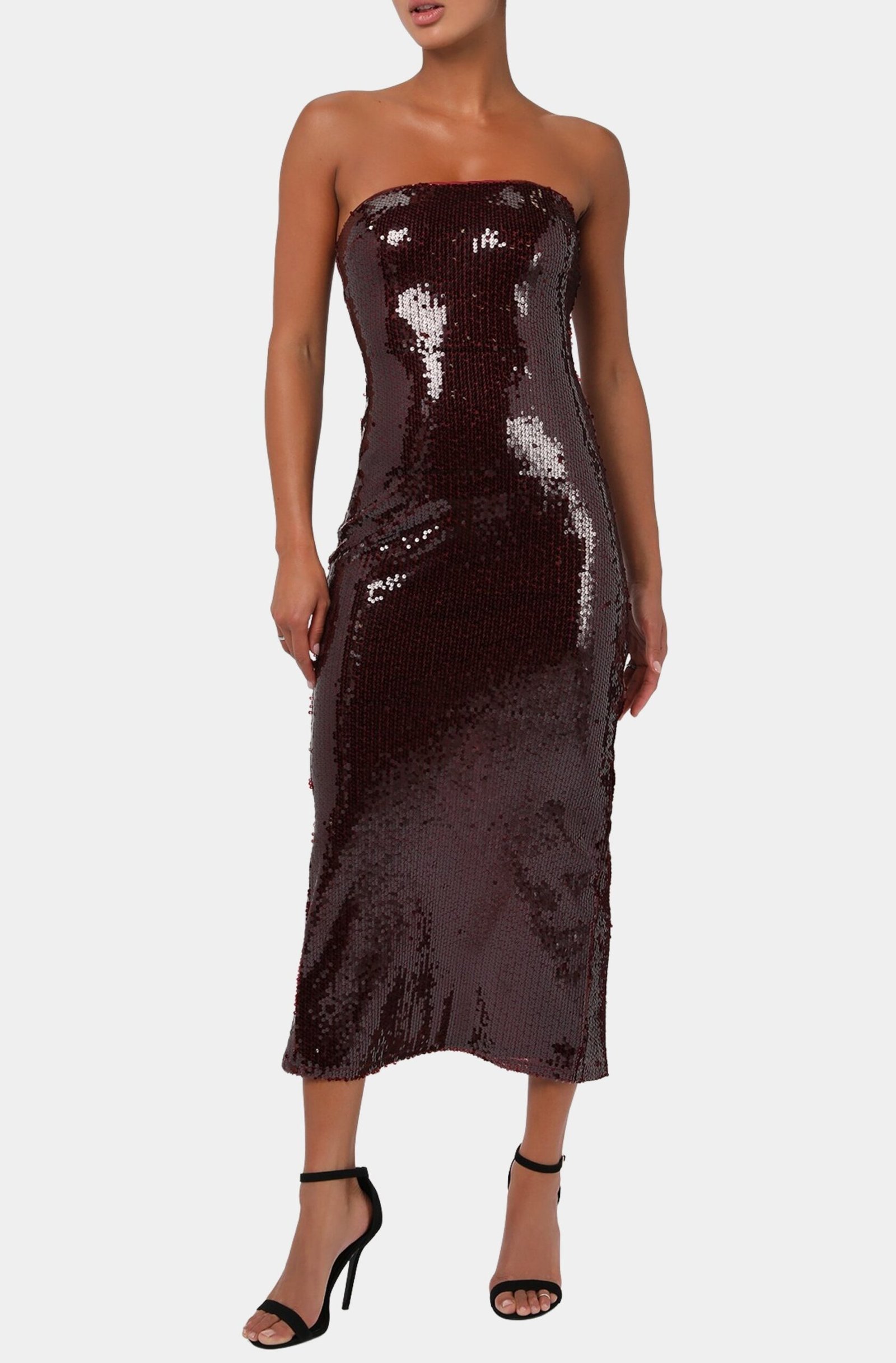 Hallie Strapless Sequin Column Dress product image 1